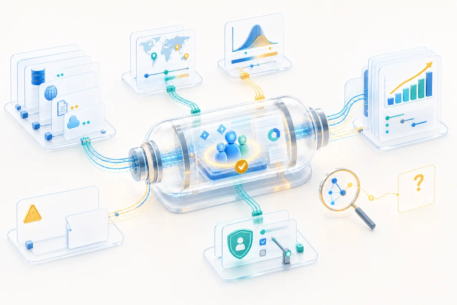 A transparent recommendation capsule connects evidence provenance, geography, uncertainty, limitations, and human review.